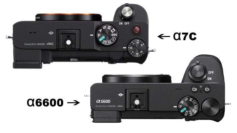 a6600 vs a7c top button