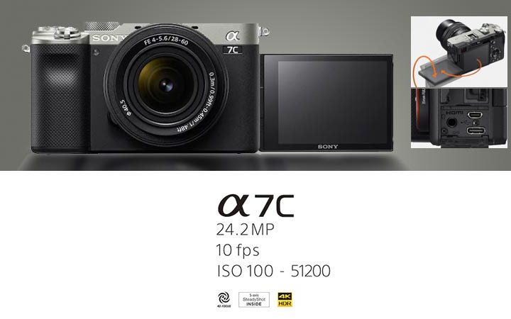 ചെറിയ ബോഡിയിൽ ഫുൾ ഫ്രെയിം കാമറ, സോണി a7C  പുറത്തിറങ്ങി.